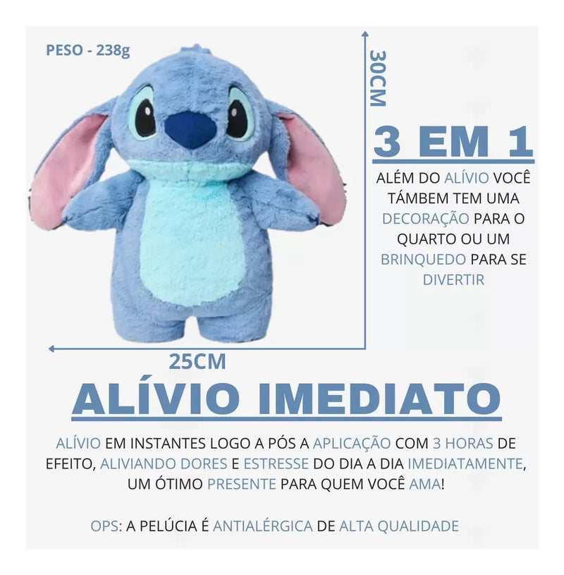 Pelúcia Stitch para o alívio das cólicas - UBC