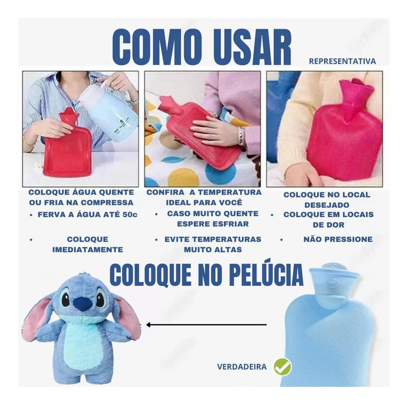 Pelúcia Stitch para o alívio das cólicas - UBC