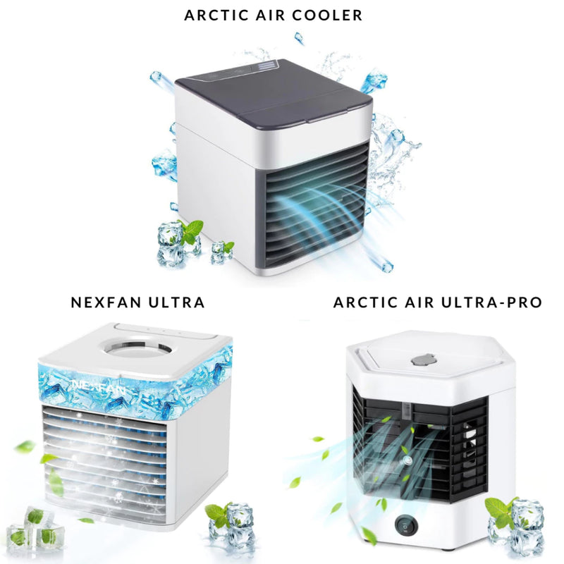 Mini Ar Condicionado Portátil Arctic Air Cooler/ Nexfan Ultra/ Arctic Air Ultra-Pro Umidificador Climatizador Luz Led Envio Imediato - U Best Choices