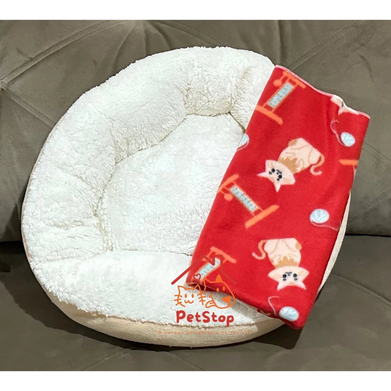 Kit Caminha sherpa + Mantinha pet diversas cores cachorro gato 50x50cm cama pet manta